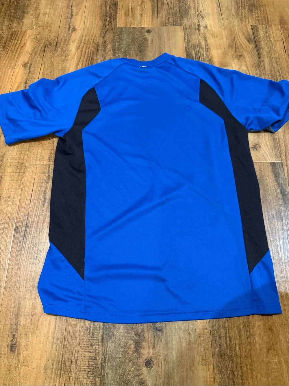 BOGO adidas Men’s Royal Blue Short-Sleeve Athletic Tee with Black & Gray Panels
